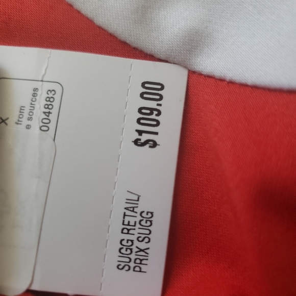 NWT Orange Black & White Colorblock Dress - Picture 2 of 5